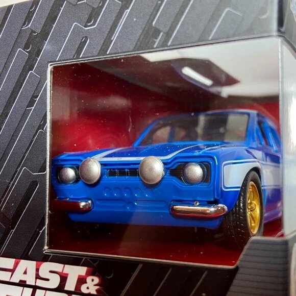 Jada Fast & Furious Brian’s Ford Escort Blue 1:32 Die-cast Car Paul Walker NIP - Picture 5 of 5